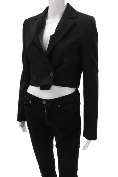 Zara Womens Jacket Black Polyester Button Long Sleeve Size XS