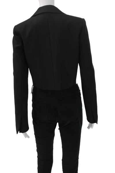 Zara Womens Jacket Black Polyester Button Long Sleeve Size XS