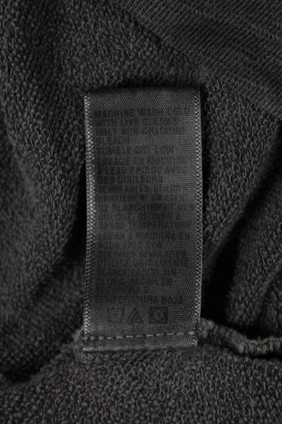 James Perse Womens Cotton Crew Neck Pullover Sweatshirt Gray Long Sleeve Size 0