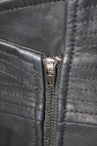 Rebecca Minkoff Women Leather Wrap Skirt Black Size 4