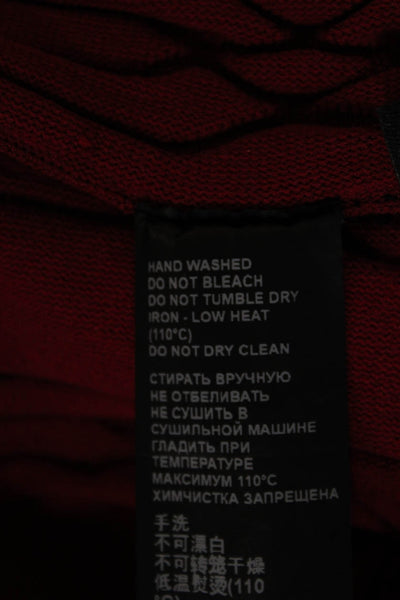 The Kooples Womens Fit & Flare Red Viscose Crew Neck Short Sleeve Dress Size XS