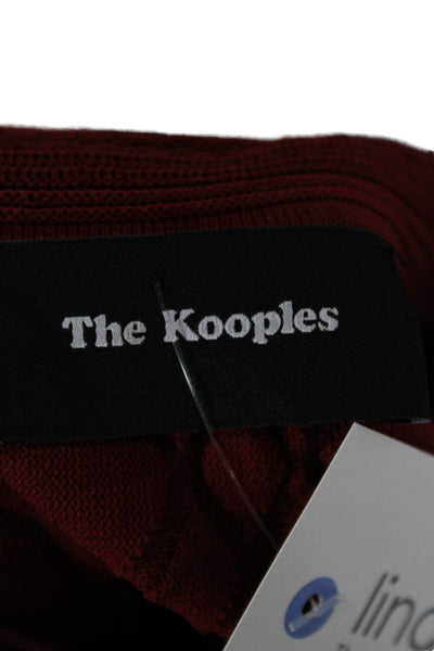 The Kooples Womens Fit & Flare Red Viscose Crew Neck Short Sleeve Dress Size XS