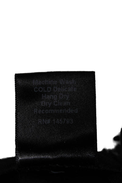 Franne Golde Womens Dress Pants Black Rayon Pull On Size 4