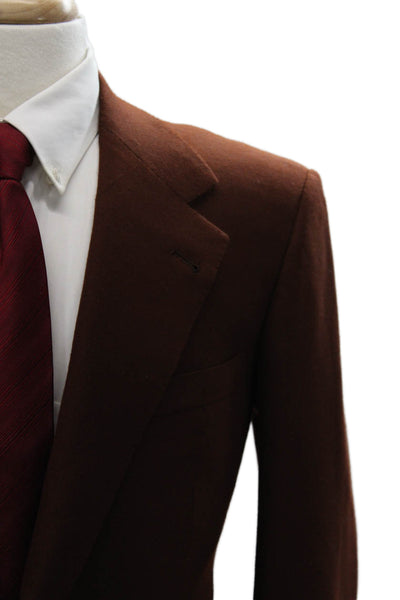 Partito Mens Brown Wool Blend Blazer Size 38