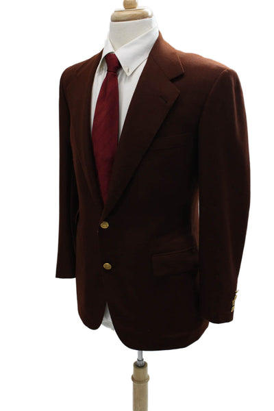 Partito Mens Brown Wool Blend Blazer Size 38