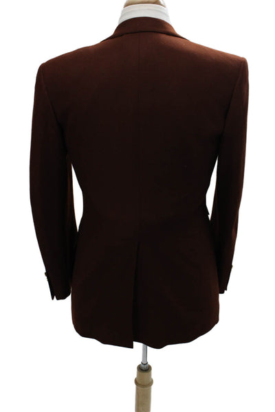 Partito Mens Brown Wool Blend Blazer Size 38
