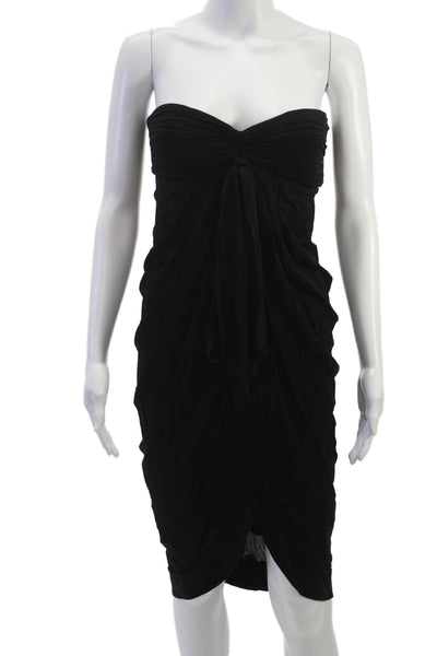 BCBGMAXAZRIA Womens Sheath Dress Black Sweetheart Knee Length Size XS
