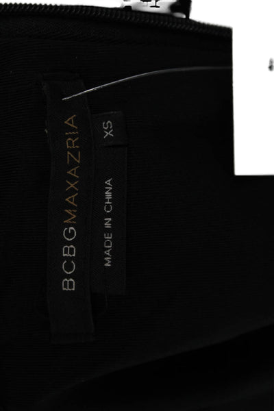 BCBGMAXAZRIA Womens Sheath Dress Black Sweetheart Knee Length Size XS