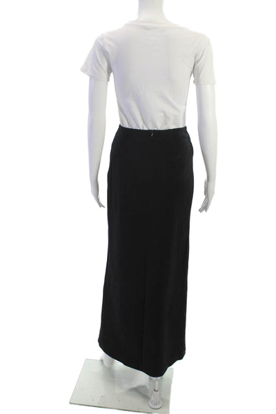 BCBGMAXAZRIA Women Maxi Skirt Black Zip 97% Polyester Size XS
