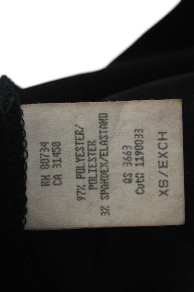 BCBGMAXAZRIA Women Maxi Skirt Black Zip 97% Polyester Size XS
