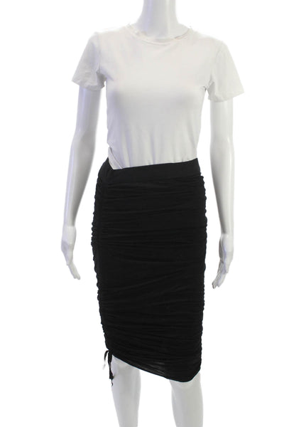 AllSaints Co Ltd Spitalfields Womens Straight Pencil Midi Skirt Black Size 6