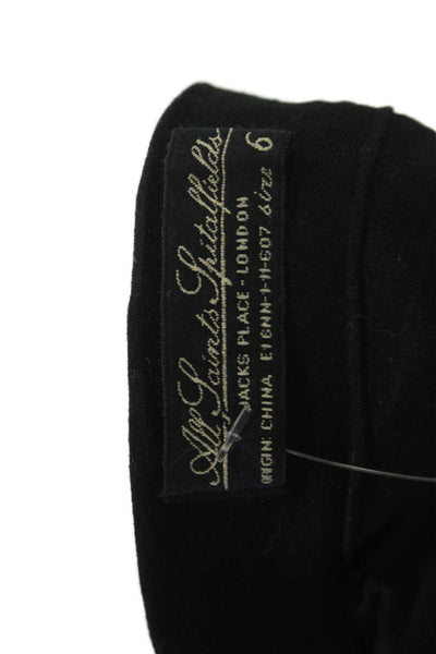 AllSaints Co Ltd Spitalfields Womens Straight Pencil Midi Skirt Black Size 6
