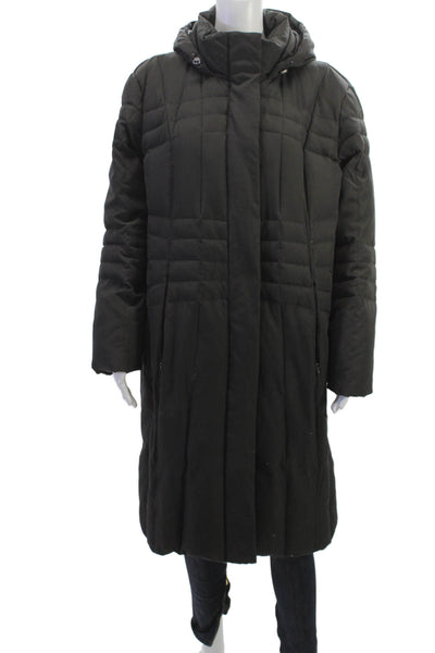 Calvin Klein Women Plus Puffer Jacket Black Polyester Zip Size L