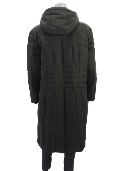 Calvin Klein Women Plus Puffer Jacket Black Polyester Zip Size L