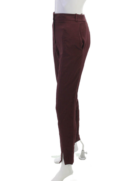 Tibi Womens Red Viscose Dress Pants Size 8