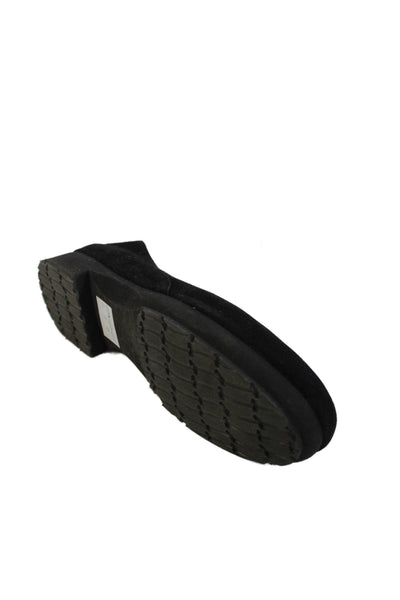 Thierry Rabotin Womens Suede Diamond Front Ballet Flats Black Size 36 6
