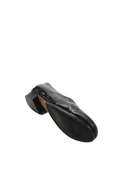Maylin Womens Patent Leather Slide On Ballet Flats Black Size 37 7