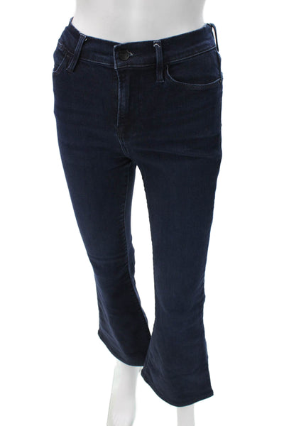 Frame Womens Flared Jeans Blue High Rise Cotton Blend Size 26