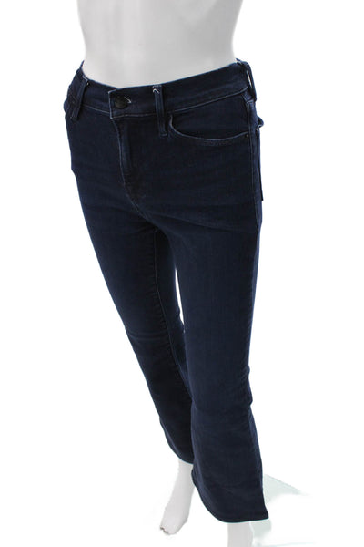 Frame Womens Flared Jeans Blue High Rise Cotton Blend Size 26