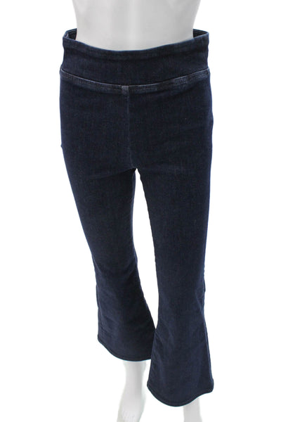 Frame Womens Flared Jeans High Rise Pull On Blue Cotton Blend 27in Size 1