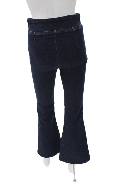 Frame Womens Flared Jeans High Rise Pull On Blue Cotton Blend 27in Size 1