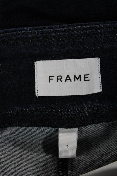 Frame Womens Flared Jeans High Rise Pull On Blue Cotton Blend 27in Size 1