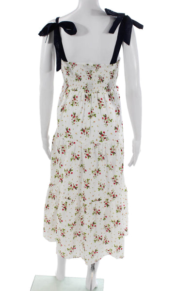 J Crew Women Maxi Dress White Lyocell Square Neck Sleeveless Size XS