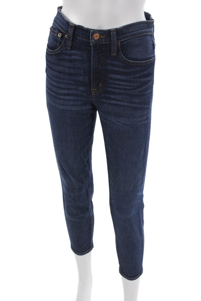 J Crew Womens Skinny Blue Jeans Low Rise Petite Cotton Blend Size 27