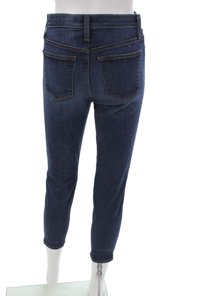 J Crew Womens Skinny Blue Jeans Low Rise Petite Cotton Blend Size 27