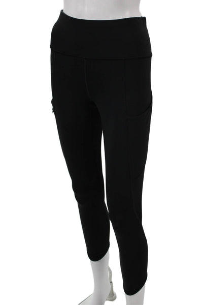Athleta Womens Capri Leggings Black Nylon Pull On Size XS