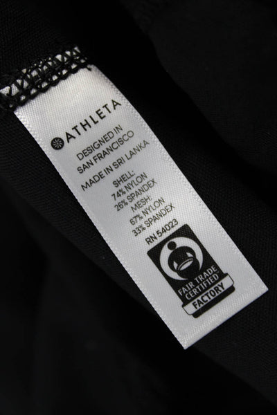 Athleta Womens Capri Leggings Black Nylon Pull On Size XS