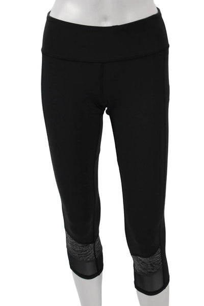 Lululemon Womens Black Capri Leggings Polyester Blend Size 4
