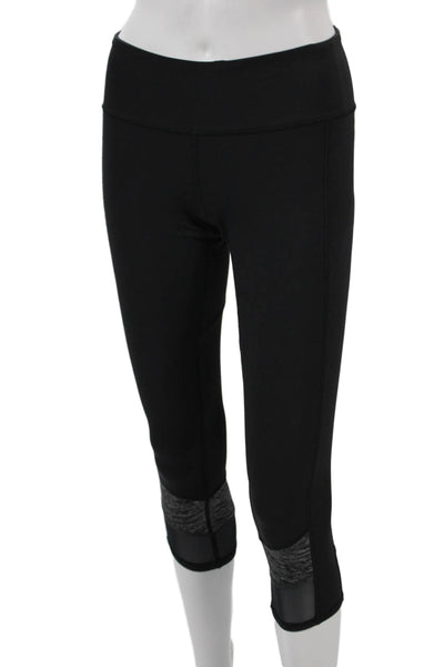Lululemon Womens Black Capri Leggings Polyester Blend Size 4