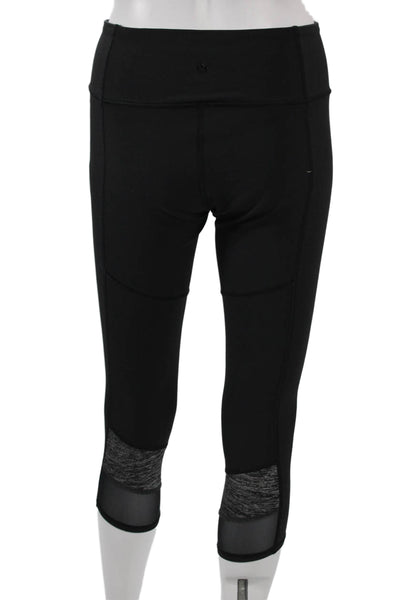 Lululemon Womens Black Capri Leggings Polyester Blend Size 4