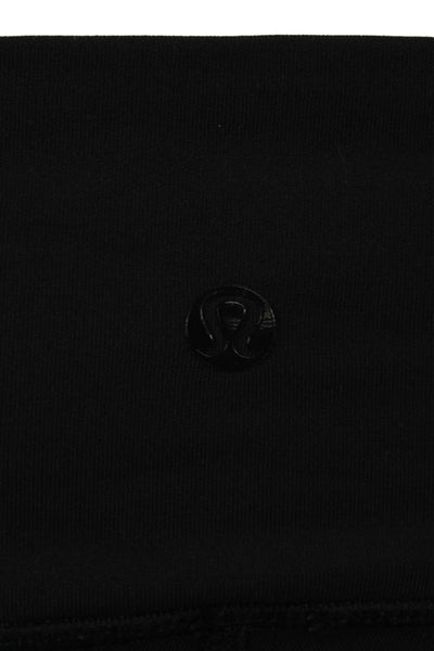 Lululemon Womens Black Capri Leggings Polyester Blend Size 4