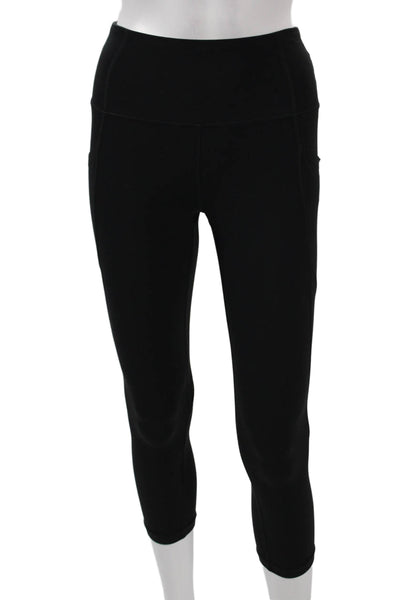 Athleta Women Black Capri Leggings 75% Nylon Size XS
