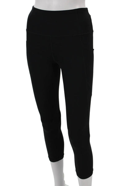 Athleta Women Black Capri Leggings 75% Nylon Size XS