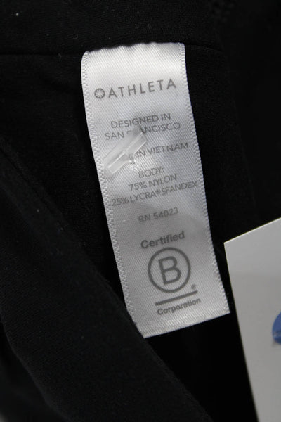 Athleta Women Black Capri Leggings 75% Nylon Size XS