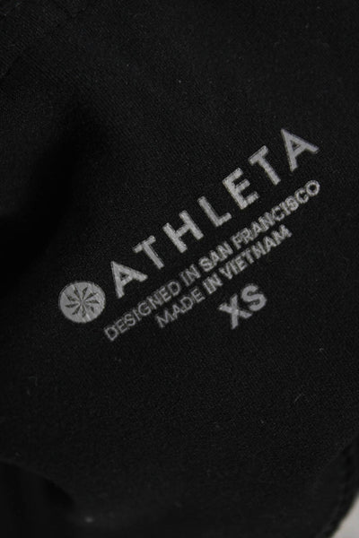 Athleta Women Black Capri Leggings 75% Nylon Size XS