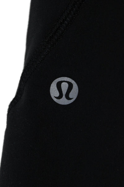 Lululemon Women Ankle Leggings Black Polyester Blend Pull On Size 2
