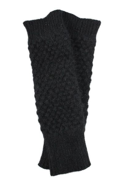 Club Monaco Womens Angora Rabbit Hair Gloves Black Size One Size