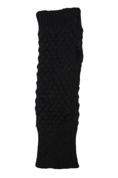 Club Monaco Womens Angora Rabbit Hair Gloves Black Size One Size