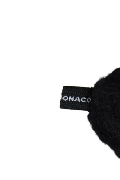 Club Monaco Womens Angora Rabbit Hair Gloves Black Size One Size