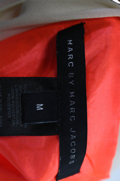 Marc By Marc Jacobs Womens Silk Geometric Scoop Neck Tank Top Orange Size M