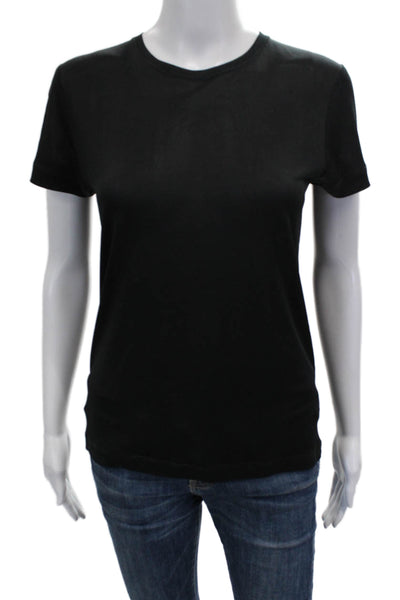 Morgane Le Fay Women Black Crew Neck Short Sleeve T-Shirt Size S