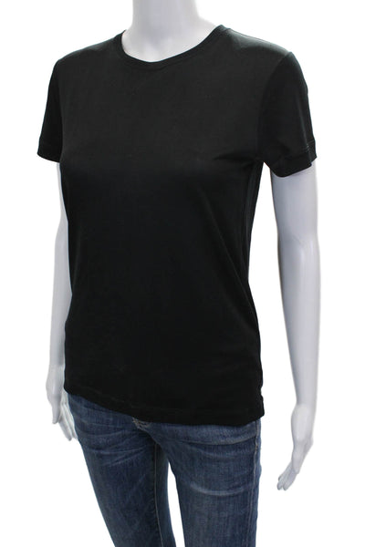 Morgane Le Fay Women Black Crew Neck Short Sleeve T-Shirt Size S