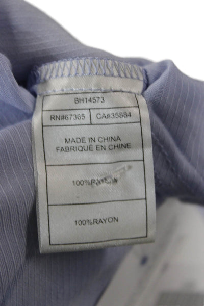 BB Dakota Women Blue Off Shoulder Rayon Short Sleeve Blouse Size XS