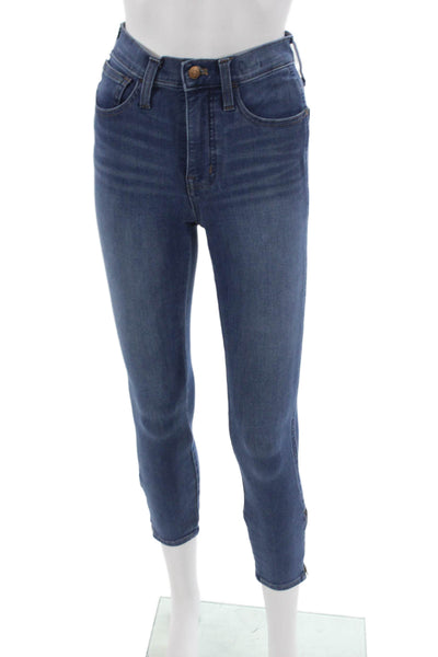 Madewell Womens Jegging Blue High Rise Button Fly Cotton Size 24