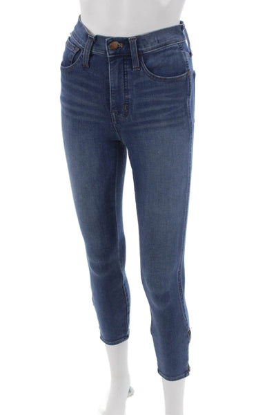Madewell Womens Jegging Blue High Rise Button Fly Cotton Size 24