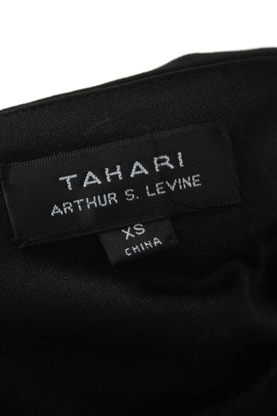 Tahari Levine Womens Black Off Shoulder Long Sleeve Sheath Dress Size XS